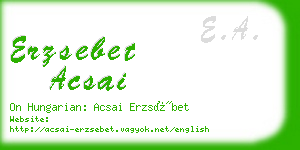 erzsebet acsai business card